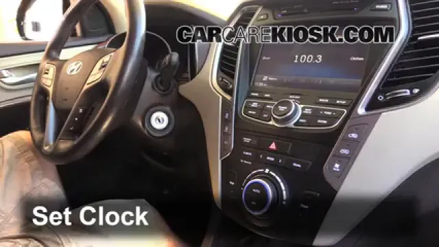 2013 Hyundai Santa Fe GLS 3.3L V6 Horloge Régler l'horloge